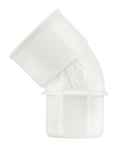 Coude simple male femelle 45° diamètre 32mm blanc Réf. UCF4B