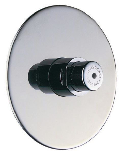 Image principale de Robinet urinoir temporisé 7 sec Tempostop pour pose en encastré sous rosace inox D 130 mm réf. 779128
