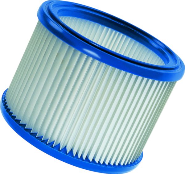 Cartouche Filtrante POUSSIERES D 185x140 à lamelles polyester lavable pour aspirateur ASP35L inox & ASP 25L (sans fixation)