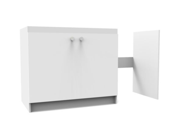 Meuble sous évier PRIMO 2 portes 140 cm avec niche
