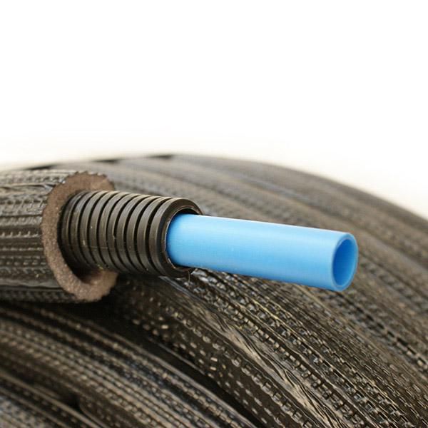 Image principale de Flexible ECOTUBE DN16X1.5 Bleu isolée gaine noire, rouleau de 50 mètre Réf 729843-C50