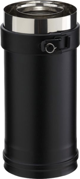 Image principale de Elément droit PGI longueur 25 cm diamètre 80-130 mm noir graphite (RAL 9030) Réf. 37080703/9030