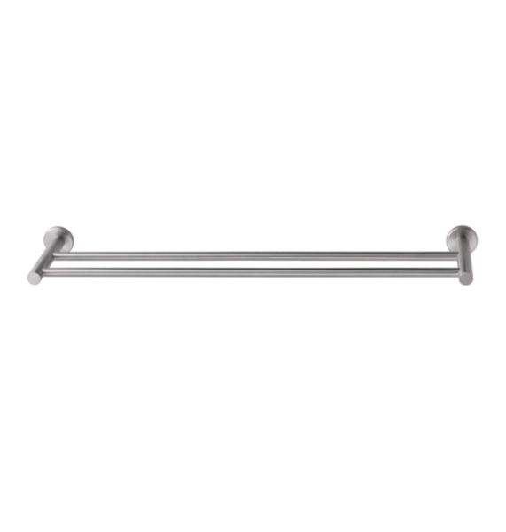Porte-serviette double barre, 600 mm, inox poli réf. 60352