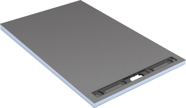 Receveur rectangulaire Fundo Riolito neo écoulement linéaire 1,2x0,8 m ép. 50 mm canal 70 cm Réf. 75100001