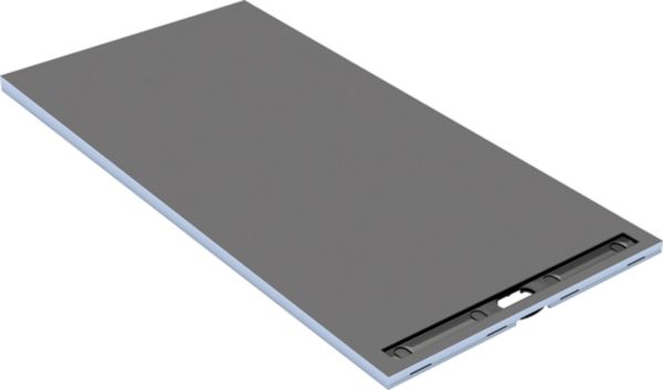 Receveur rectangulaire Fundo Riolito neo écoulement linéaire 1,8x0,9 m ép. 60 mm canal 80 cm Réf. 75100005