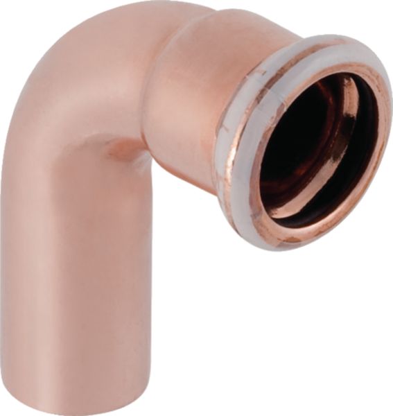 Image principale de Coude 90° avec extrémité à emboîter D18mm, cuivre Réf 60303