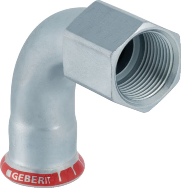 Coude taraudé 90° D15-3/8, acier carbone Réf 20552