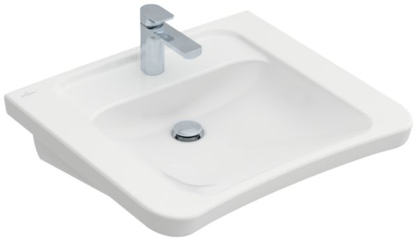 Lavabo vita TARGA ARCHITECTURA trou de robinetterie central percé sans trop-plein 650 x 550 mm blanc Réf. 51786801