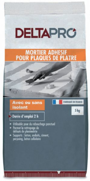 Mortier adhésif plaque de plâtre DELTAPRO sac 5kg