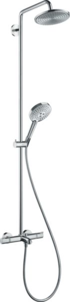 Colonne de douche 240 Raindance S 1jet avec mitigeur thermostatique bain-douche ECOSTAT Comfort, Douchette à main 3 jets Chromé Réf. 27117000