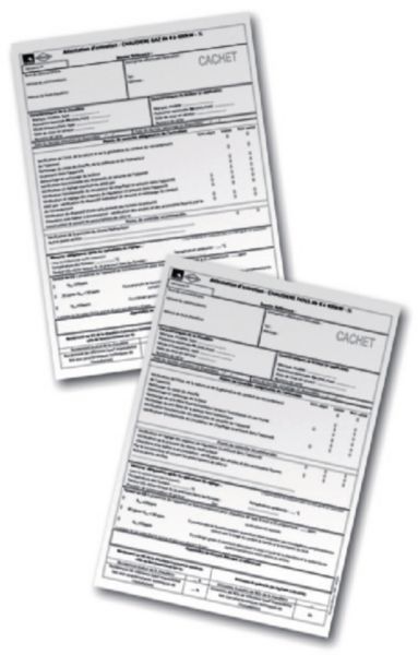 Carnet 25 attestations entretien FIOUL 25 attestations entretien fioul réf. ATF25/2