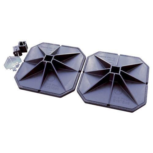 Support canalisation 450 ou gaine en H 2 pieds 450 mm charge maxi 150 kg (livré sans barre/rail) Réf. B6089