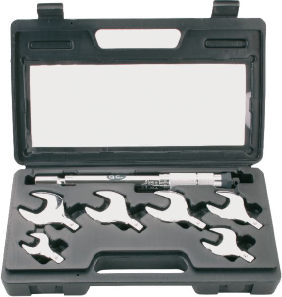 Clé réglable de 10 à 75Nm et 6 têtes à fourches plates 17, 22, 24, 26, 27 et 29mm Réf. 633 A