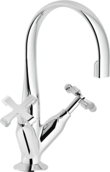 Mélangeur lavabo CARLOS PRIMERO monotrou avec vidage Réf. CP218/1CR
