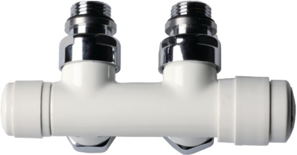 Kit robinetterie et détendeurs Alterna 50 mm avec raccords cuivre 12 / 14 / 16 et raccords multicouche 14 / 2 et 16 / 2 blanc