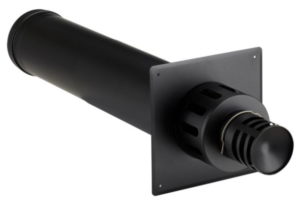 Image principale de Terminal horizontal réglable PGI, diamètre 80 / 130 mm, noir graphite (RAL 9030) STHR 80 / 130 PGI Réf. 37080783/9030