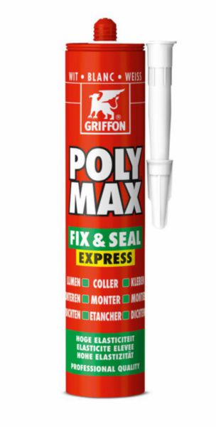 Colle de mastic Poly Max Fix & Seal Express blanc de 435g