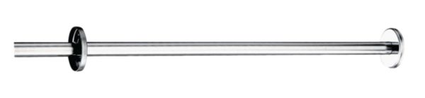Porte-rideau droit tube Inox D 20 poli brillant, longueur 1 m réf. 2359