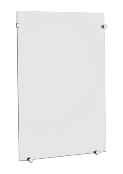 Miroir de toilette rectangulaire 360 x 480 mm réf. 3451
