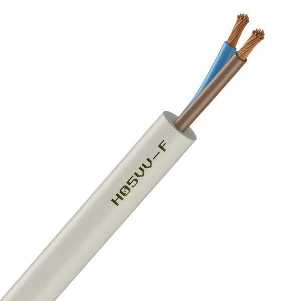 Câble souple domestique H05VVF 2 x 1,5 - blanc - couronne de 100 mètres