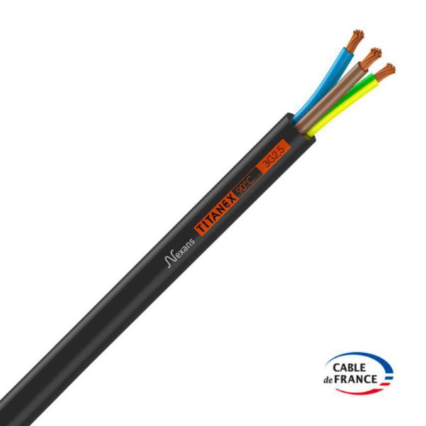Câble souple H07RNF 3G2,5 - couronne de 50 mètres