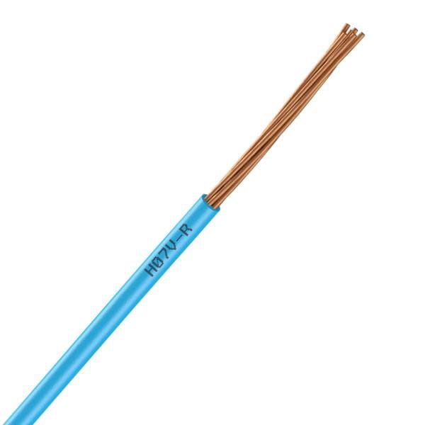 Fils de câblage rigides H07VR 1 x 16 - bleu - couronne de 100 mètres