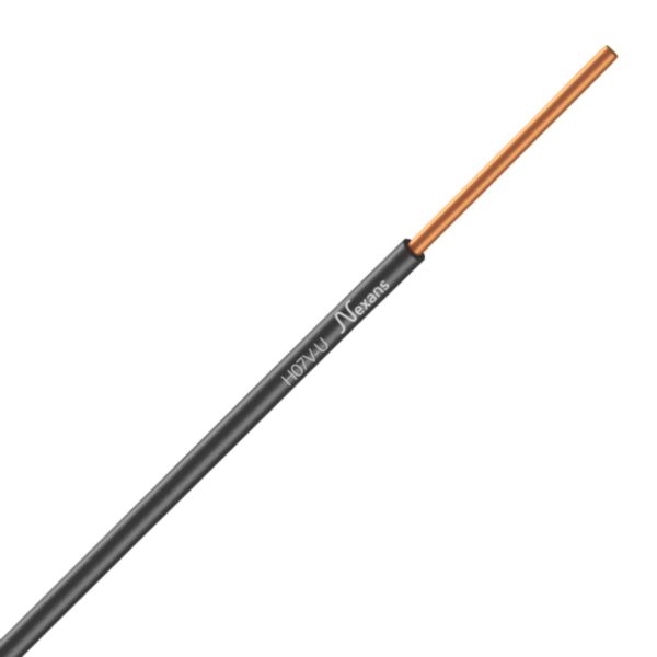Fils de câblage résidentiel rigides H07VU 1 x 2,5 - noir - couronne de 100 mètres