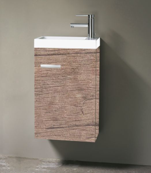 Meuble lave-mains Alterna Concerto 1 porte chêne nebraska 40 cm