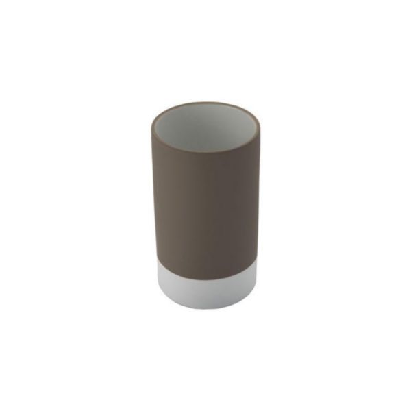 Porte brosse a dents gris tourterelle 6,4 x 6,4 x 11,7 cm réf. MZ985200300