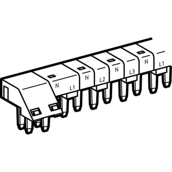 Peigne alimentation HX3 4P tête de groupe Long. 18 modules Ref.405202