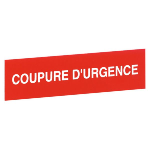 Etiquette coupure d'urgence lg038094