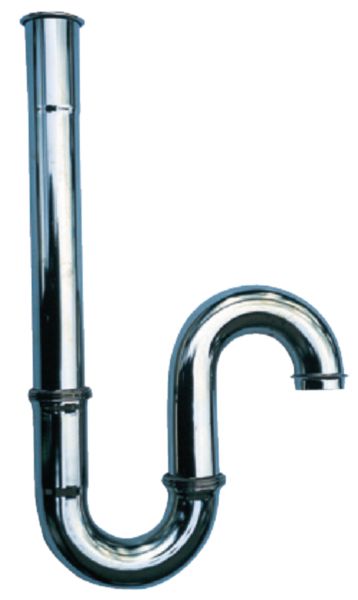 Siphon Altech vertical, simple diamètre 32 Laiton Nickelé mat
