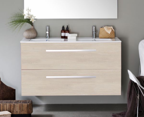 Meuble 2 tiroirs, 120 cm Alterna Concerto Bois clair