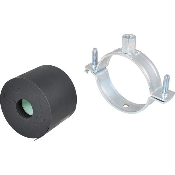 Collier à connecteur avec coquille isolante taraudage M 8/10 diamètre 42,4 DN 32 Hauteur 102 mm BISOFIX E19 boîte 12