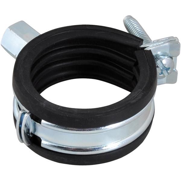 Collier 1 vis en acier, fermeture une main isolant phonique en caoutchouc EPDM noir, embase M8/M10, vis imperdable, dim 25-28mm boîte 50 Réf.3362028