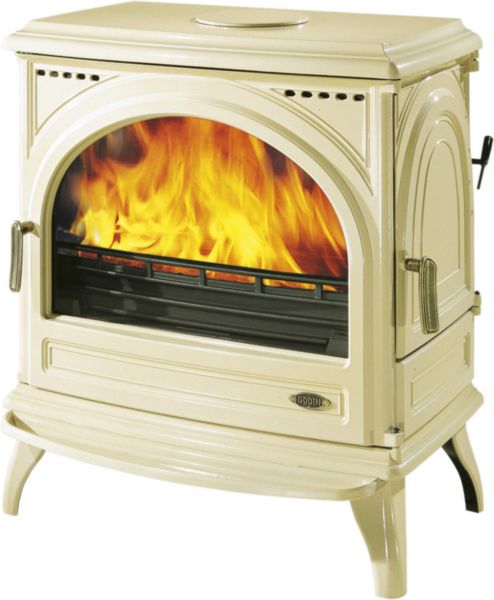 Poêle à bois bûches avec thermostat PETIT CARVIN sable 10,5 kW 180 - 420 m 3 réf. 366102000030