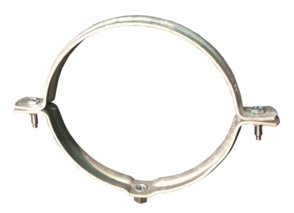 Collier plat galvanisé à embase 8 diamètre 160mm BAUDRY ET FILS