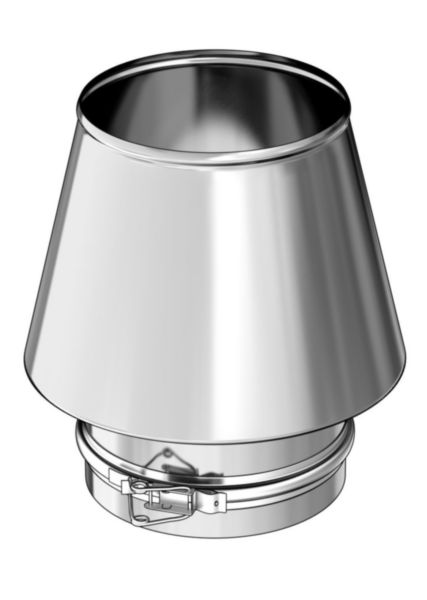 Conduits simple paroi inox 316 rigiten cone de finition inox 316 200 + bride réf. 825200