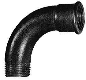 Courbe fonte malléable 1 galvanisée MF 26X34 Réf. 01025005