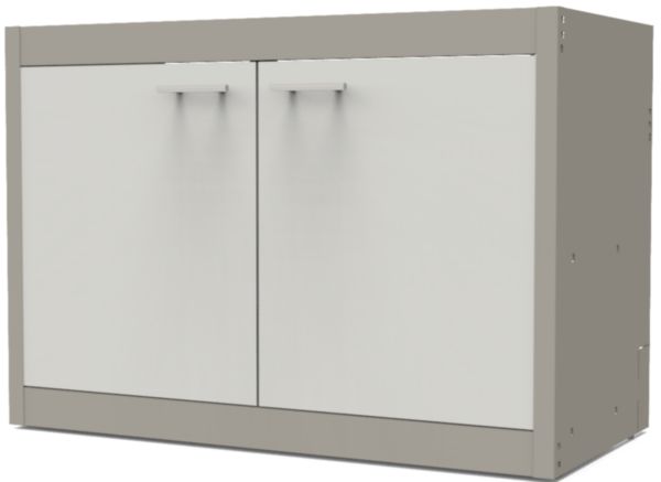 Portes de caisson CLIPMETAL COLOR 59 cm jeu de 2 portes, Coloris Glacier