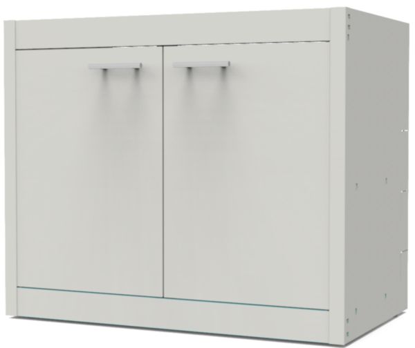 Meuble sous évier CLIPMETAL COLOR 100 cm, Coloris Glacier