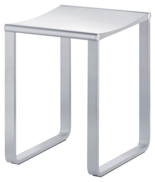 Tabouret adapté à la douche, aluminium argent anodisé/gris clair réf. 14982170038