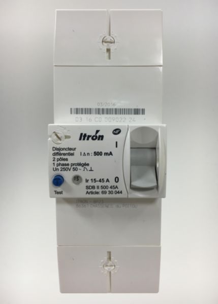 Disjoncteur différentiel bip 500ma btii 50045 Réf AVCA0105550X