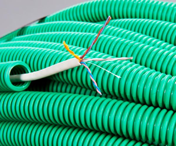 Gaine préfilée câble 20V ADSL 298 - diamètre 20 mm - couronne de 100 mètres