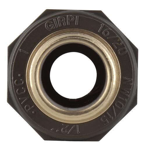 Embout avec filetage laiton B SYSTEM'O PVC/laiton femelle-mâle diamètre 16/20-1/2 réf. HEBL16