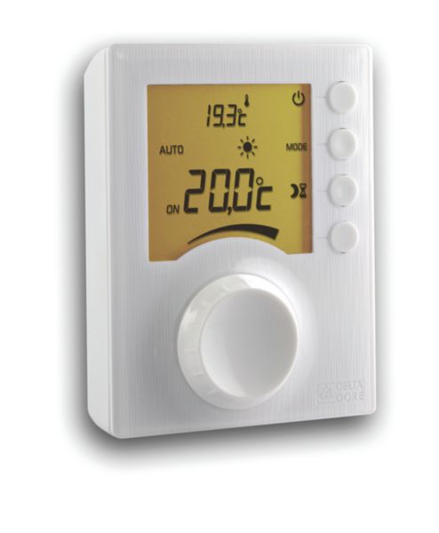 Image principale de Thermostat élec filaire à affichage digital et a molette pour chauffage Tybox 31 Réf : 6053001