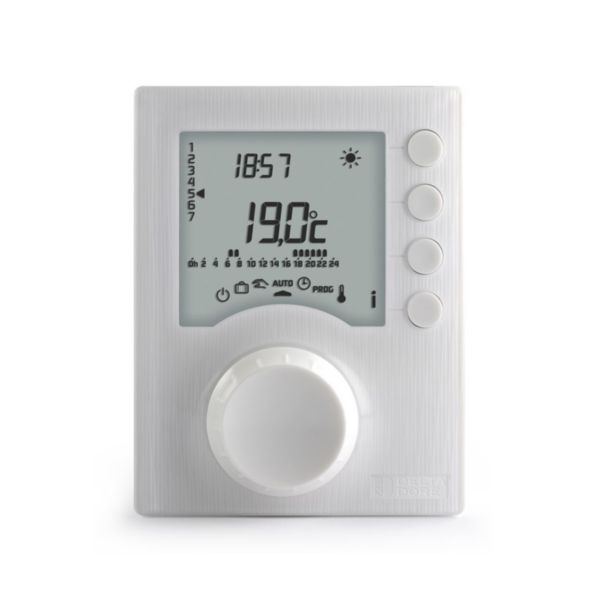 Thermostat prog filaire j/h Tybox 1127 pour chauffage en mode confort/réduit 230v Réf : 6053006