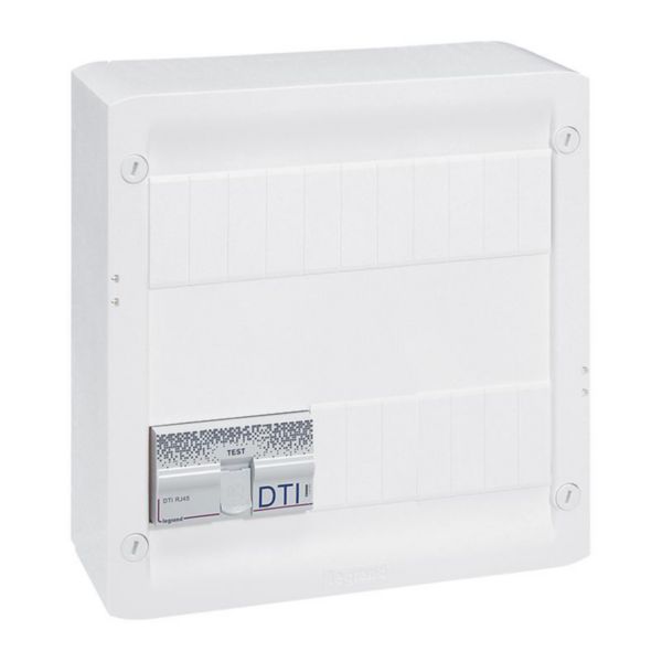 Coffret Multimédia Basique avec brassage équipé et précâblé 8 prises RJ 45 Ref.413219