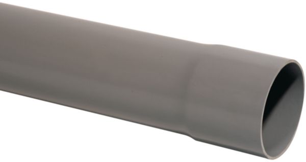 Tube PVC NF Me gris diamètre 40 mm longueur 4m EU EP EV Réf 11065561001