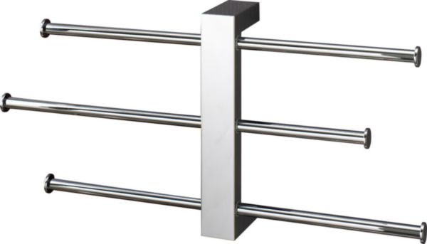 Barre avec 3 porte serviettes coulissants bridge a fixer chrome réf. 76301300000